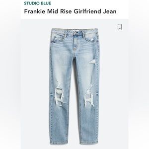 Studio Blue Mid-Rise Girlfriend Jean | Size 30